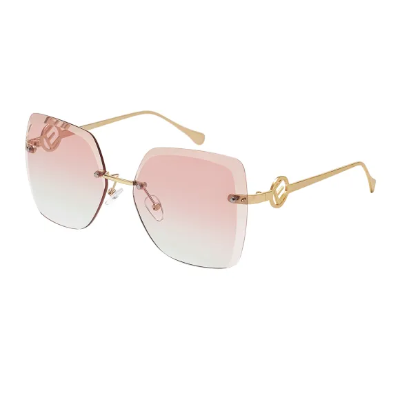 geometric pink sunglasses