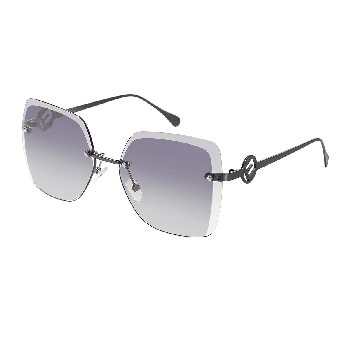 Jeanette - Geometric Purple Sunglasses for Women
