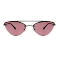Lisbeth - Cat-eye Gold Sunglasses for Women