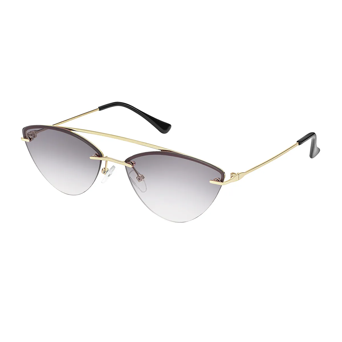 Lisbeth - Cat-eye Gold Sunglasses for Women