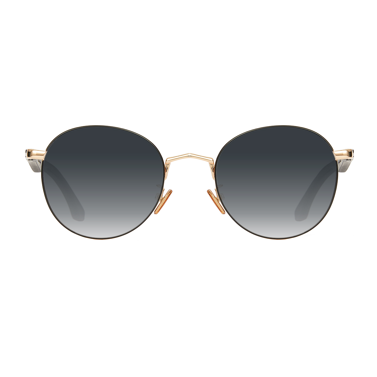 oval black-brown sunglasses