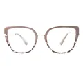 Olympia - Square Pink Glasses for Women